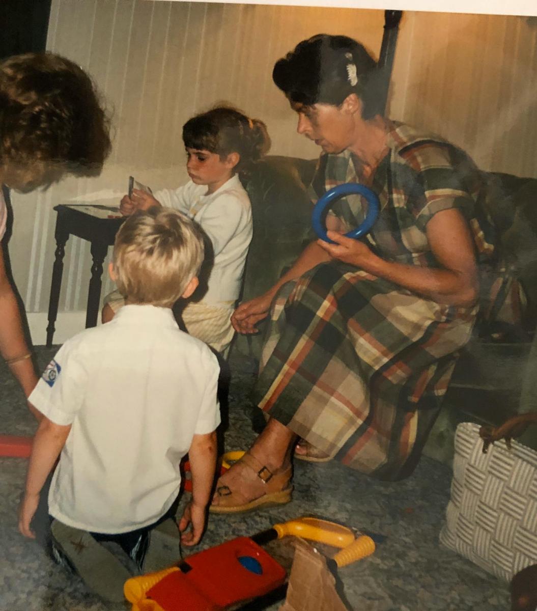 Jill with grandchildren