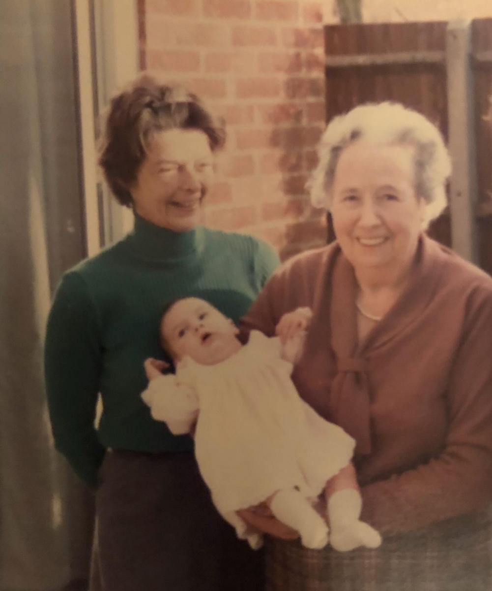 Grandma Hellewell with Jill and